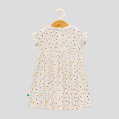 Elegant Floral Flair Dress with Bow for Toddlers