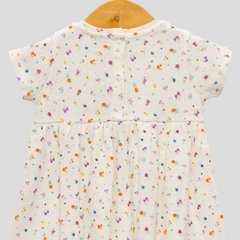 Elegant Floral Flair Dress with Bow for Toddlers