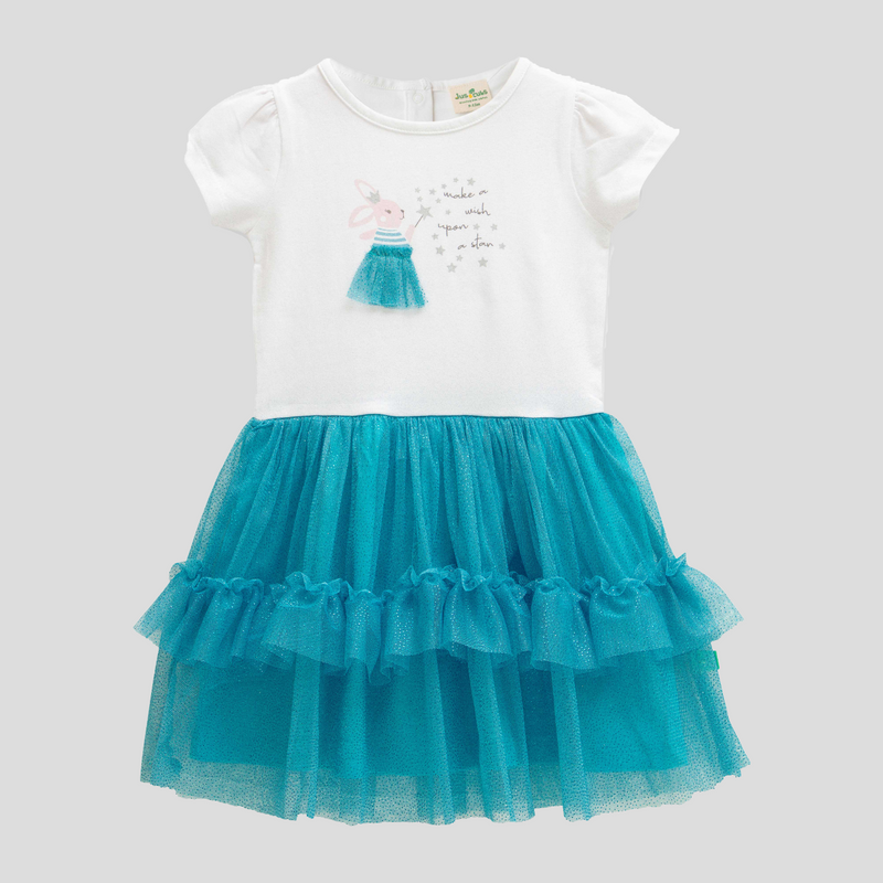 Glittery Ruffle Tulle Flair Dress for Toddlers