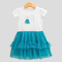 Glittery Ruffle Tulle Flair Dress for Toddlers