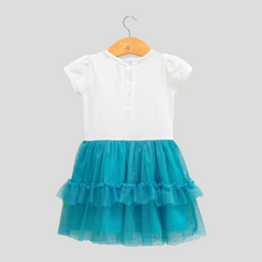 Glittery Ruffle Tulle Flair Dress for Toddlers