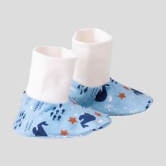 Soft Cotton Gift Set for Newborn Babies - Whale Blue