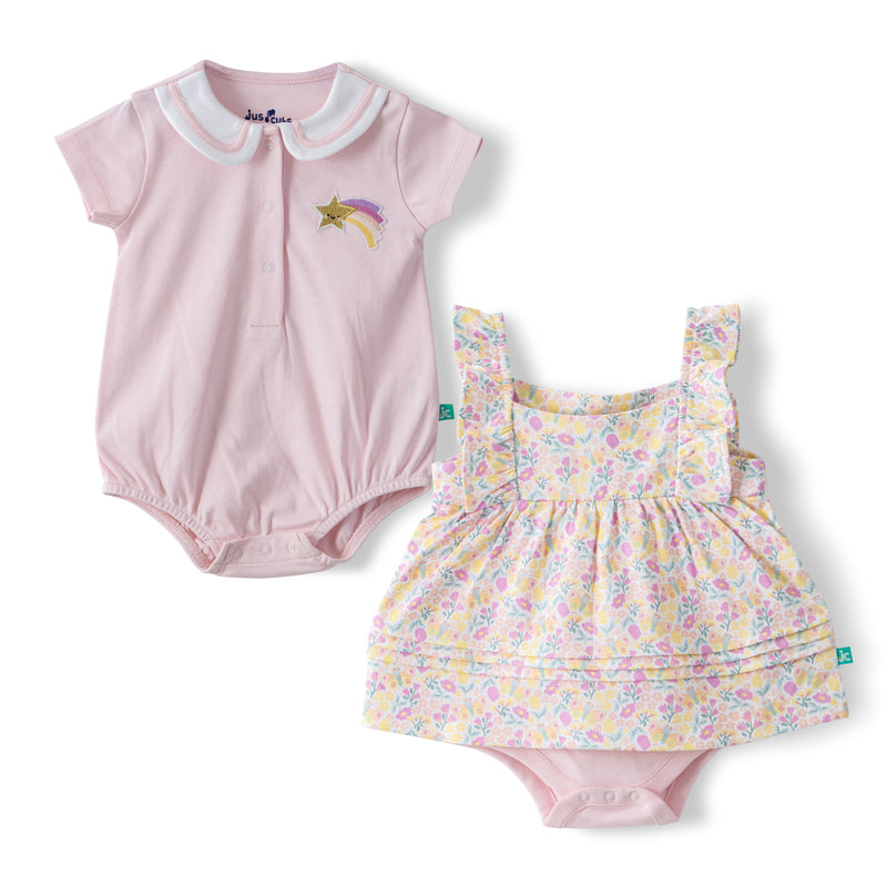 Organic Baby Girls’ Bodysuit Set – 2-Pack