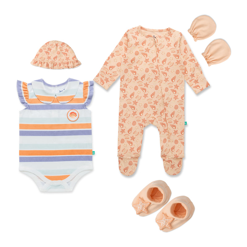HoneyBee Baby Organic Cotton 5-Pack for Baby Girls