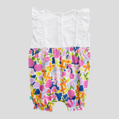 Colorful Ruffled Bunny Romper for Baby Girls