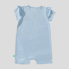 Ruffled Koala Romper for Baby Girls - Blue