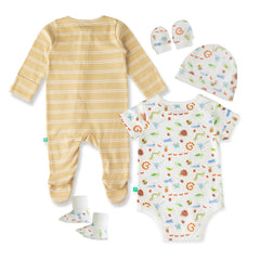 Organic Cotton Blossom Bundle – 5-Piece Baby Girl Set