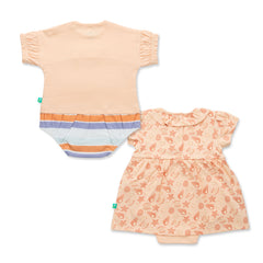 CherryTwist Baby Girls’ Bodysuits – 2-Piece Organic Cotton Set