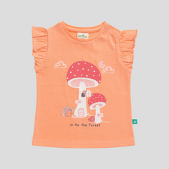 Mushroom House Ruffled Tee & Shorts Set for Toddler