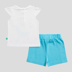 Mermaid Ruffled Tee & Shorts Set for Toddlers