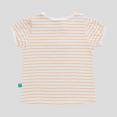 Striped Tee & Shorts Set for Toddler - Tangerine