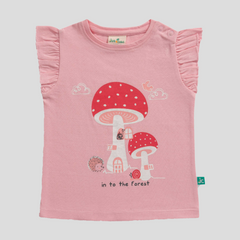 Mushroom House Ruffled Tee & Shorts Set for Toddler