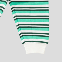 Polo Shirt with Striped Jogger Set for Toddler Boys