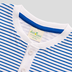 Pinstriped Tee & Shorts Set for Toddler Boys