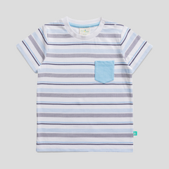 Striped T-Shirt and Shorts Set for Toddler Boys