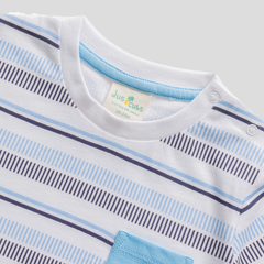 Striped T-Shirt and Shorts Set for Toddler Boys