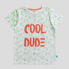 Cool Dude Green Tee & Shorts Set for Toddler Boys