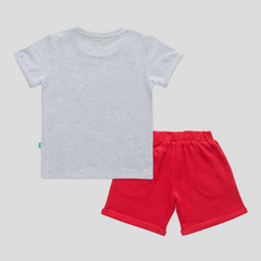 Excavator T-Shirt and Shorts Set for Toddler Boys