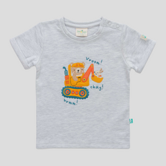 Excavator T-Shirt and Shorts Set for Toddler Boys