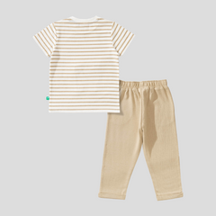 Hedgehog Striped Tee & Pant Set for Toddler Boys