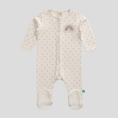 Polka Dot Sleepsuit with Footies for Baby Girls - Pack of 2