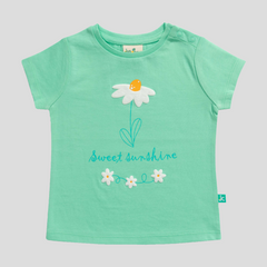 Flower T-Shirt Pack of 2 for Toddler Girls - Mint & Lavender