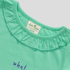 Ruffle Full Sleeve Garden Mint T-Shirt for Toddler Girls