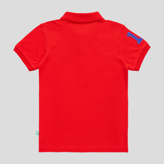 Toddler Half Sleeve Red Polo Tee