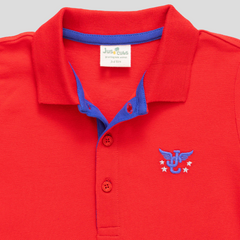 Toddler Half Sleeve Red Polo Tee