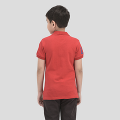 Toddler Half Sleeve Red Polo Tee