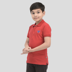 Toddler Half Sleeve Red Polo Tee