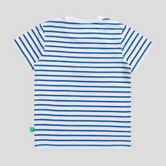 3D Applique Printed Striped T-Shirt for Toddler Boys