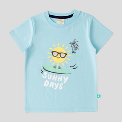 Sunny Blue & Green T-Shirt Pack of 2 for Toddler Boys