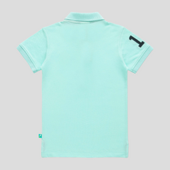 Toddler Half Sleeve Cyan Polo Shirt