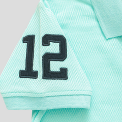 Toddler Half Sleeve Cyan Polo Shirt