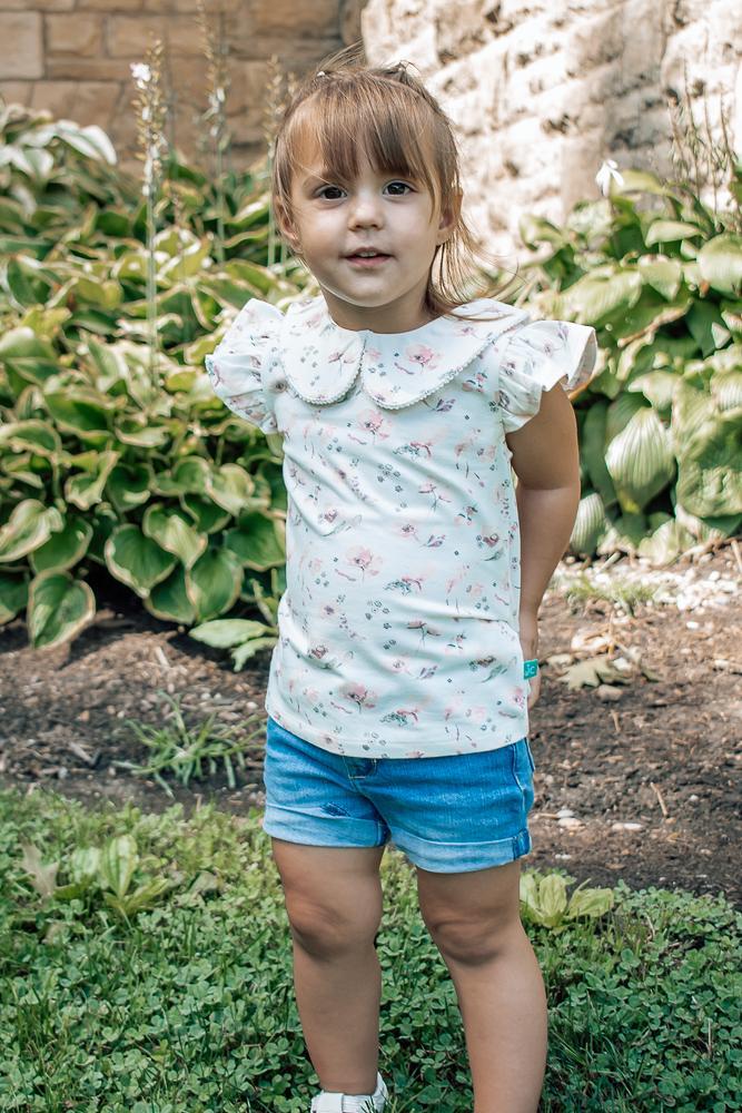 Peter Pan Flutter Sleeve Tee for Toddler Girls