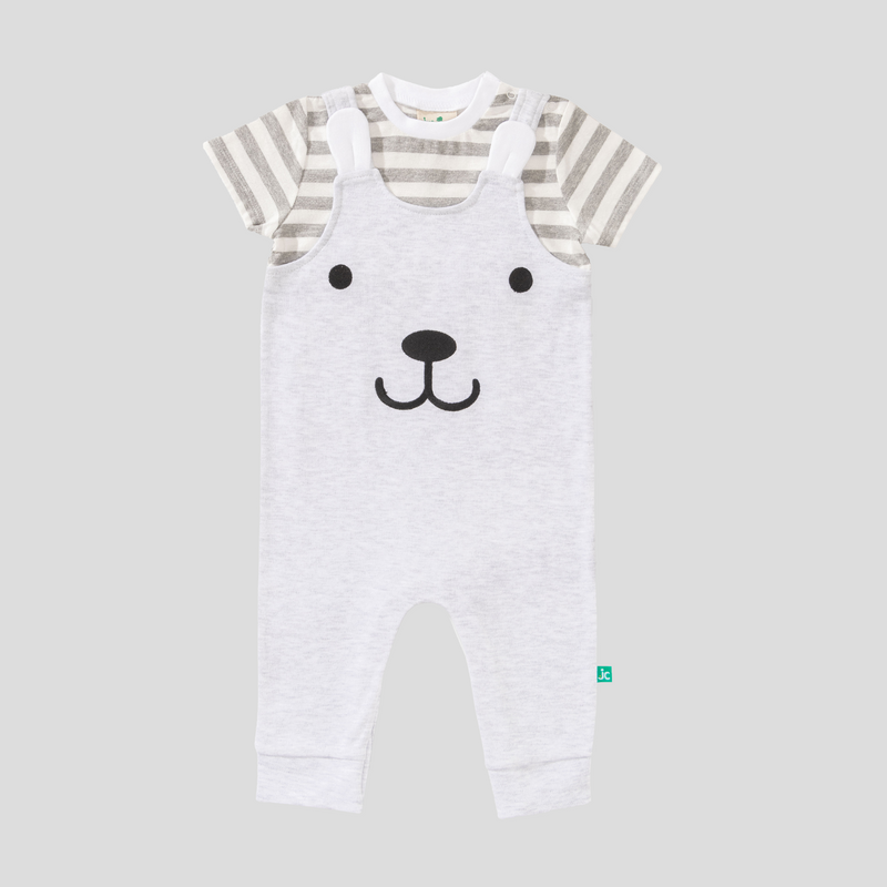 Animal-Themed 2-Piece Romper Set for Baby Boys