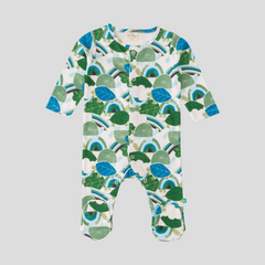 Green Leaves Sleepsuit with Footies for Baby Boys - Pack of 2