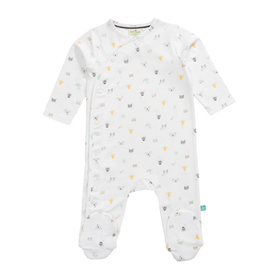 Animal-Themed Sleepsuit with Footies for Baby Boys - Pack of 2